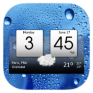 Digital clock & weather icon