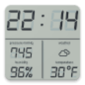 LCD talking night clock icon