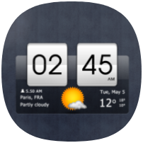 Sense flip clock & weather icon