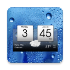 Digital clock & weather icon