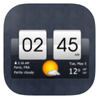 Sense flip clock & weather icon