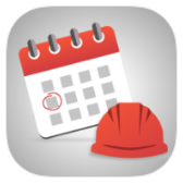 Working time tracking calendar icon