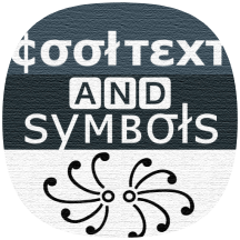 Cool text and symbols icon