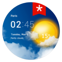 Transparent clock & weather (ad-free) icon