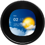 Transparent clock & weather icon