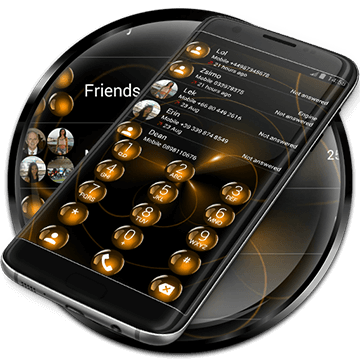 ExDialer Spheres Orange Theme icon