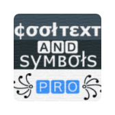 Cool text and symbols icon