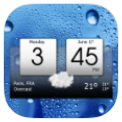 Digital clock & weather icon