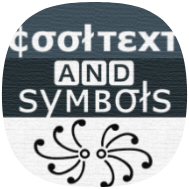 Cool text and symbols icon