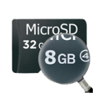 Flash drive size check icon