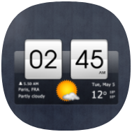 Sense flip clock & weather icon