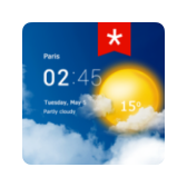 Transparent clock & weather (ad-free) icon