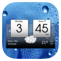 Digital clock & weather icon