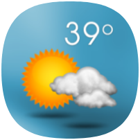 3D Sense clock & weather icon