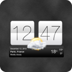 Sense V2 flip clock & weather icon