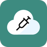 Cloud injection icon