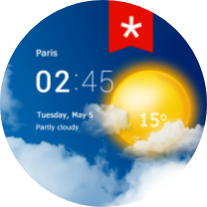 Transparent clock & weather (ad-free) icon