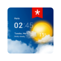 Transparent clock & weather (ad-free) icon