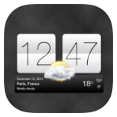 Sense V2 flip clock & weather icon