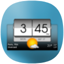 3D flip clock & weather icon