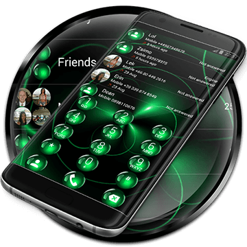 ExDialer Spheres Green Theme icon