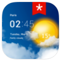 Transparent clock & weather (ad-free) icon