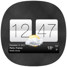 Sense V2 flip clock & weather icon