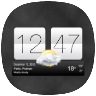 Sense V2 flip clock & weather icon