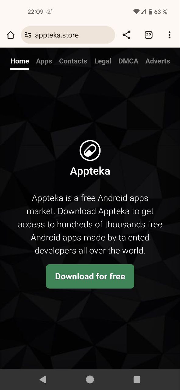 Push "Download for free" button - Step 1