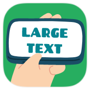 Large Text app icon