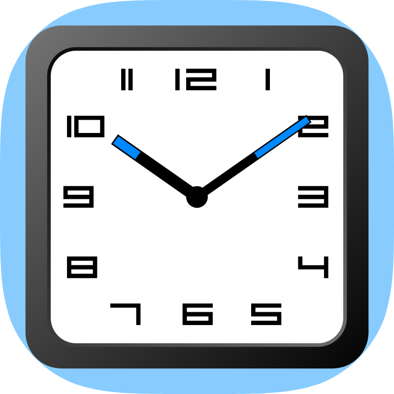 Square Analog Clock-7 icon