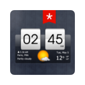 Sense flip clock & weather (ad-free) icon