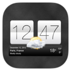 Sense V2 flip clock & weather icon