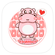 Pink Cute Hippo icon