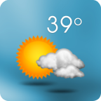 3D Sense clock & weather icon