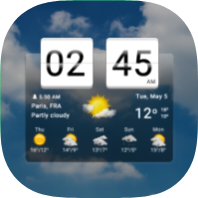 Sense flip clock & weather icon