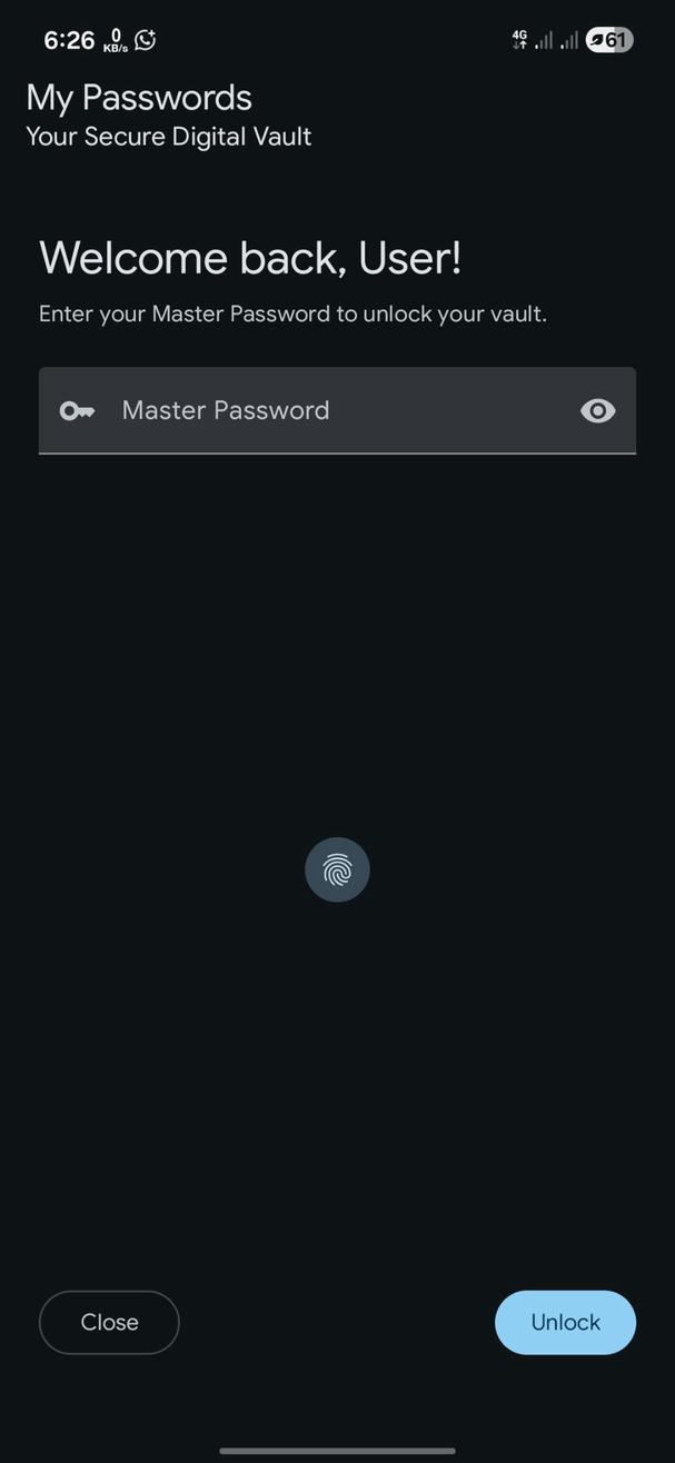 My Passwords screenshot 1
