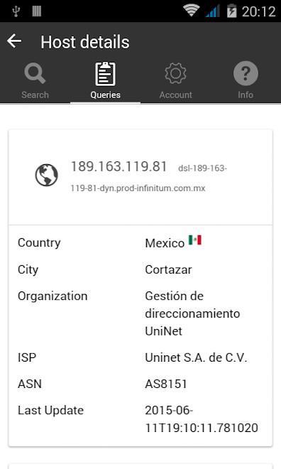 Shodan.io Mobile App screenshot 2