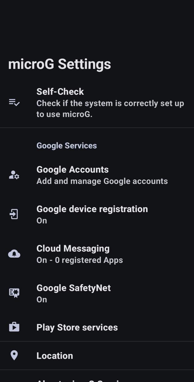 microG Services screenshot 1