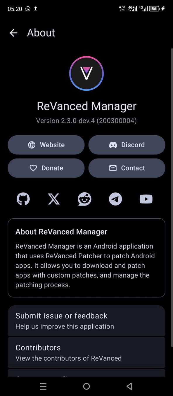 ReVanced Manager screenshot 1