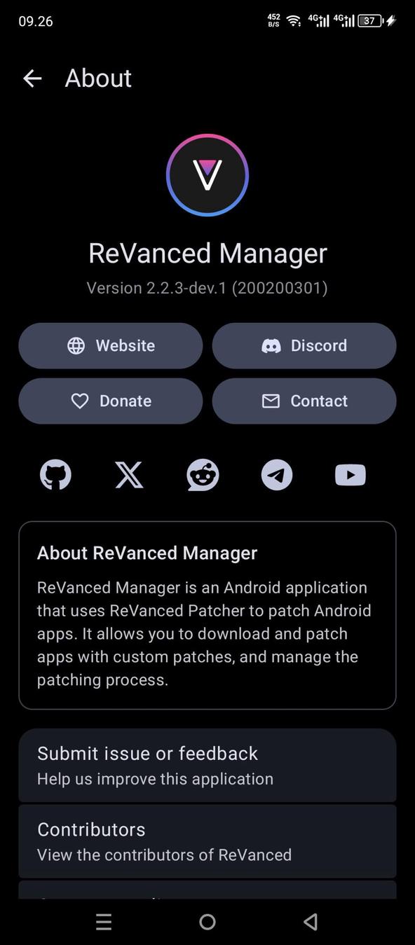 ReVanced Manager screenshot 1