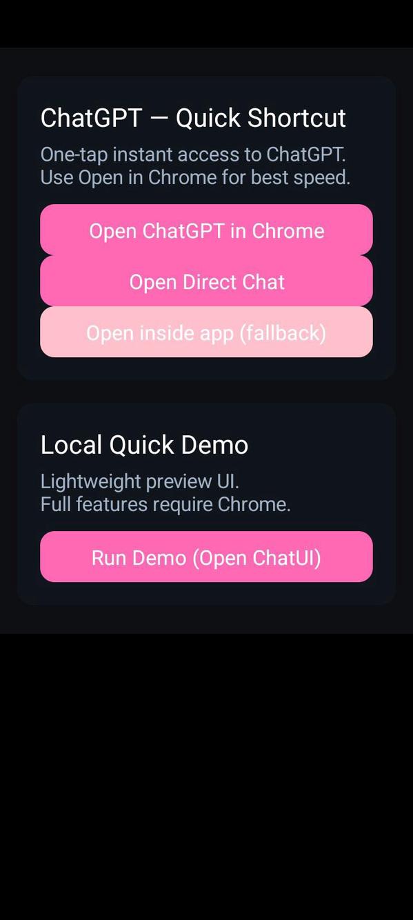 ChatGPT Shortcut screenshot 1