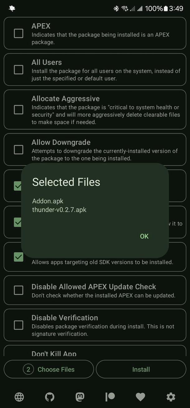 Install with Options screenshot 2