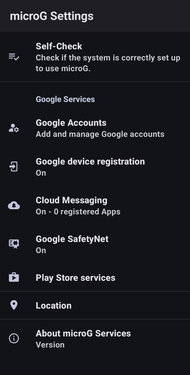 microG Services screenshot 2