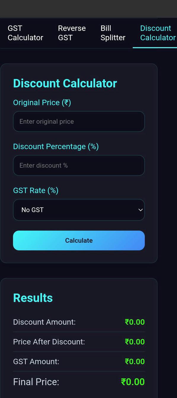 GST calculator screenshot 4