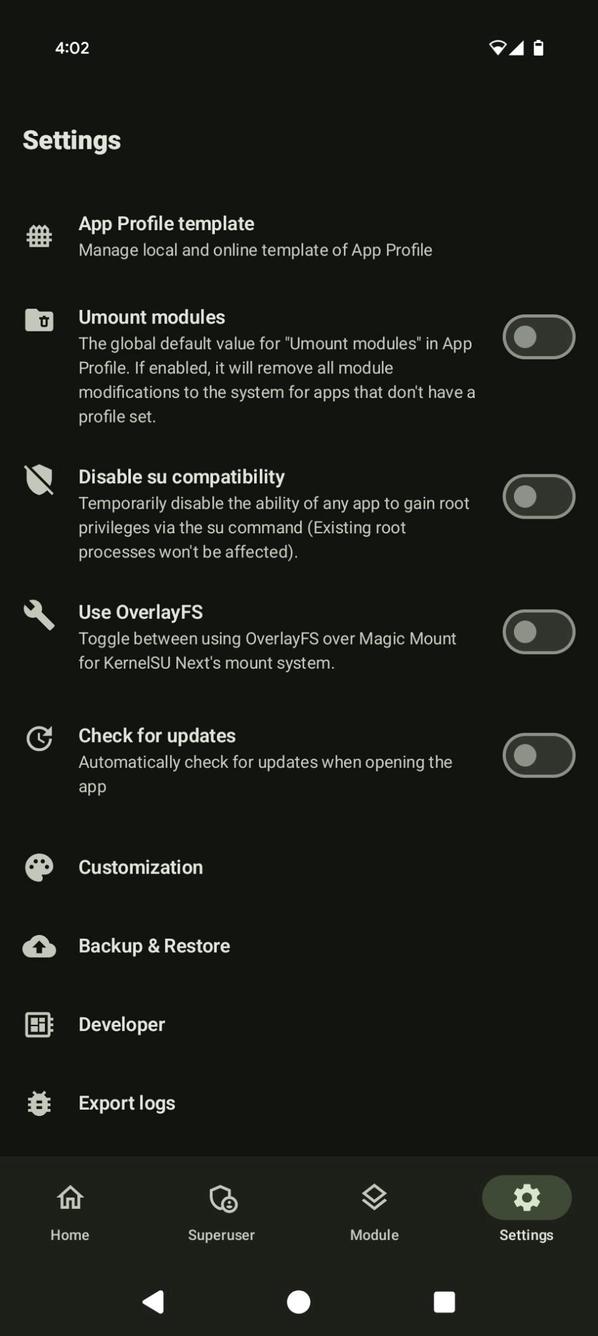 KernelSU Next screenshot 4
