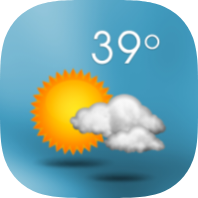 3D Sense clock & weather icon