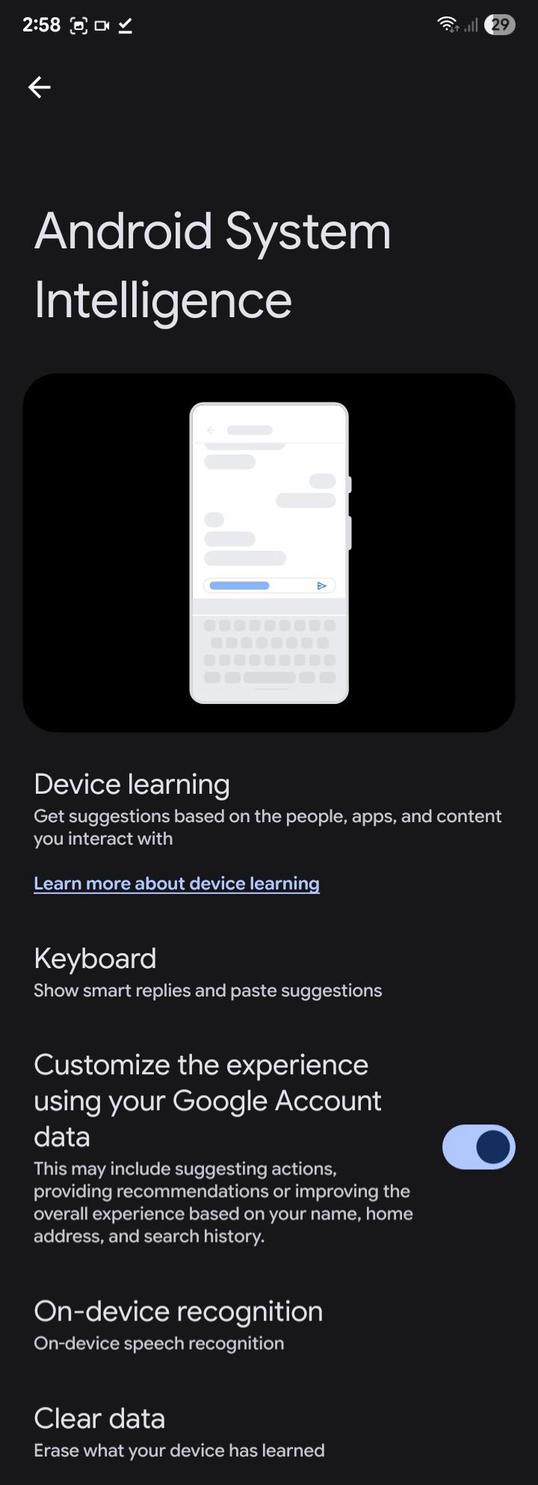Android System Intelligence screenshot 2