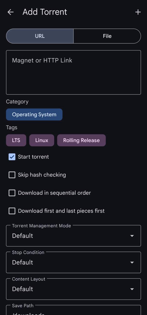 qBitController screenshot 1