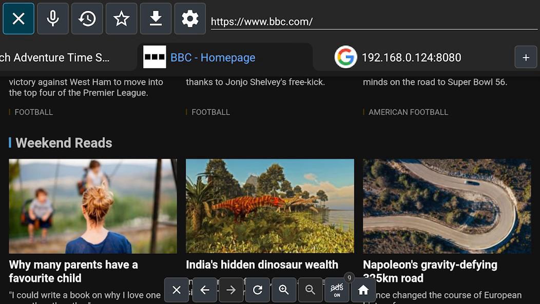 TV Bro: TV Web Browser screenshot 1